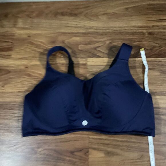 LIVI Active High Impact Wicking Max Support Sports Bra Size 44F Blue Nights - Picture 3 of 10